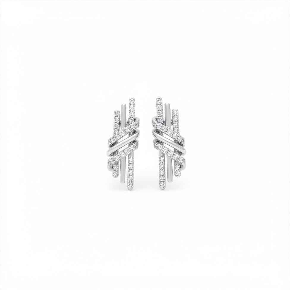 Twilight Tumble Gold Diamond Earrings