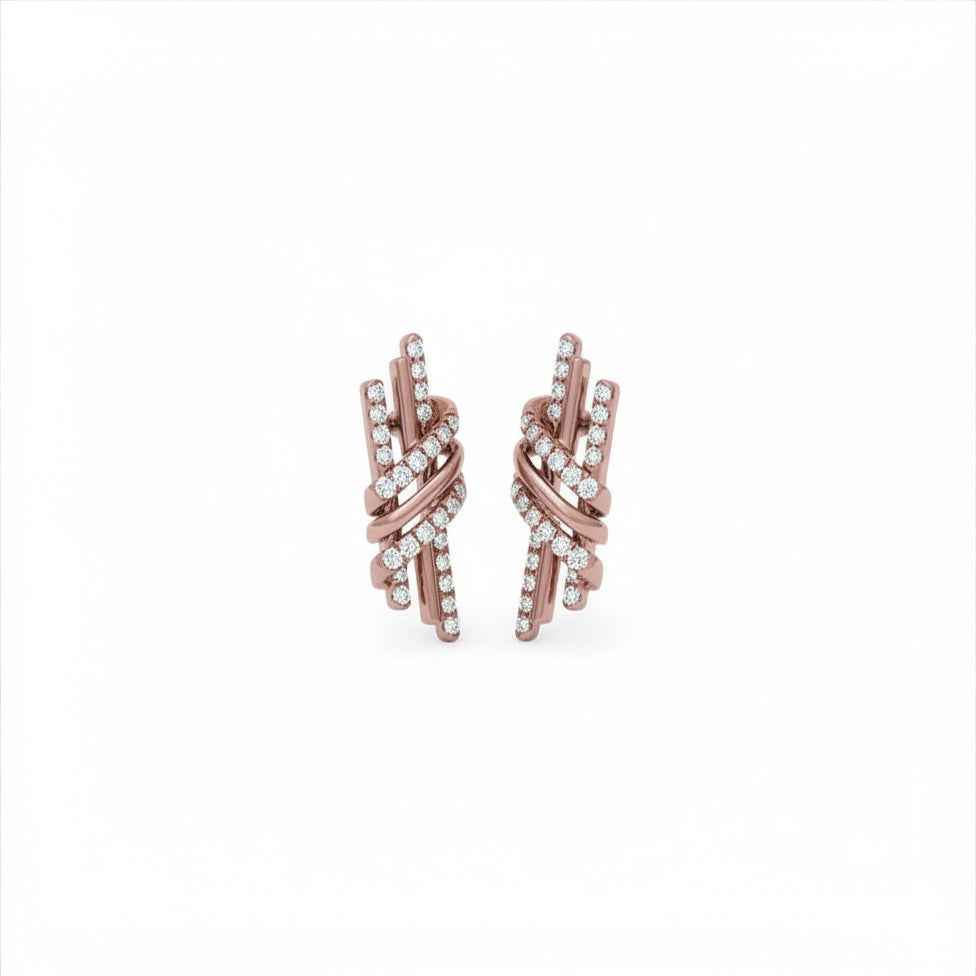 Twilight Tumble Gold Diamond Earrings