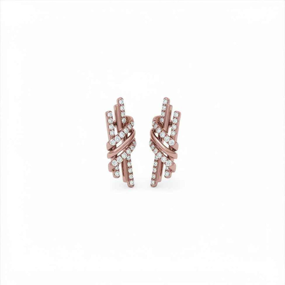 Twilight Tumble Gold Diamond Earrings