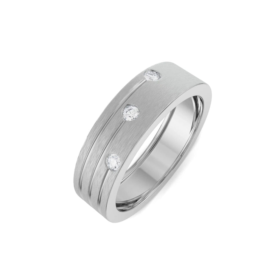 Tri Men's Diamond Ring