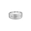 Arc Duo men's diamond ring in satin white metal, three-quarter view