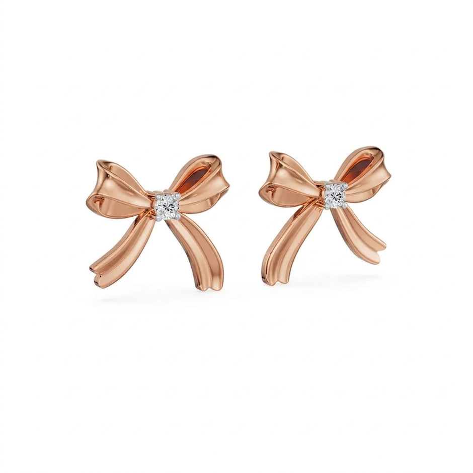 Gold diamond earring – Classic Cluster, women’s earring style 7 | Khatim Jewels