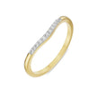 Curved Pavé Gold Diamond Band yellow gold angled view – gold diamond ring for women in Pakistan