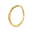 Curved Pavé Gold Diamond Band yellow gold upright profile view – gold diamond ring for women in Pakistan