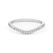 Curved pavé gold diamond band in white gold
