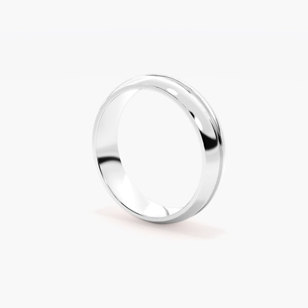Double Rail Men Wedding Band — product view 2 in Pakistan