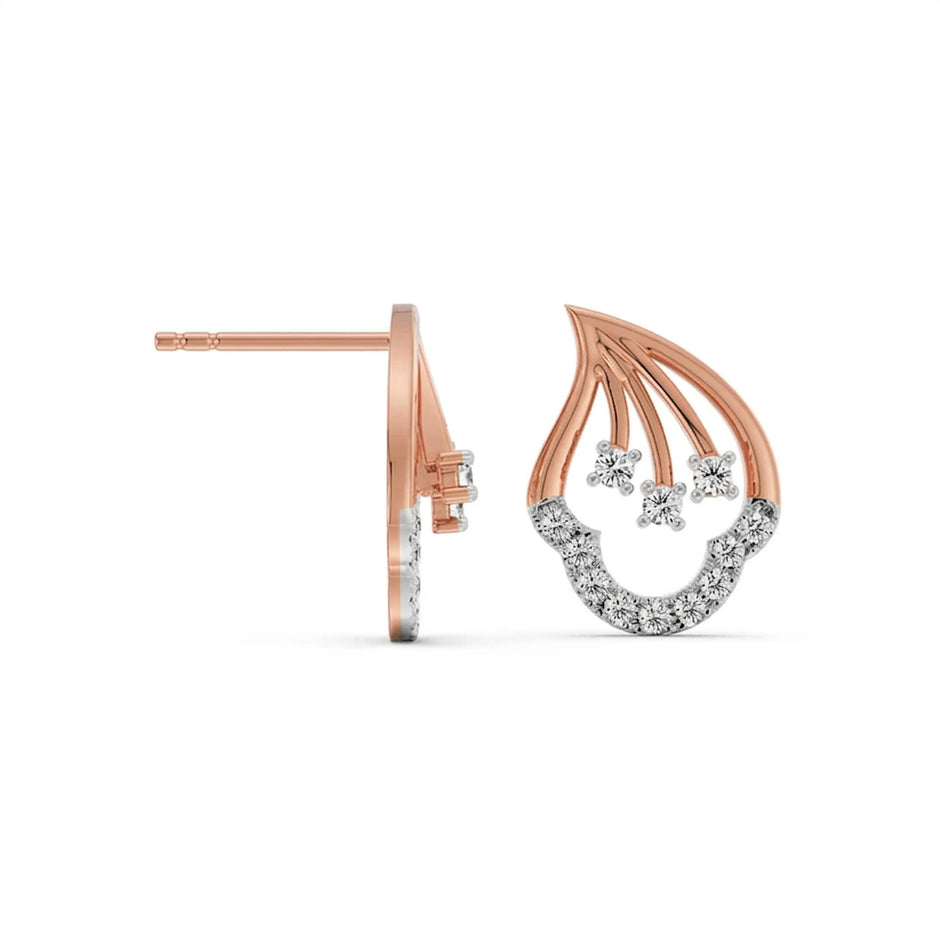 Gold diamond earring – Drop Star, gift jewellery view 9 | Khatim Jewels