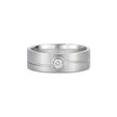 Eclipse Offset Men Diamond Ring in white metal, front hero view
