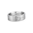 Eclipse Offset Men Diamond Ring in white metal, three-quarter view