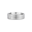 Eclipse Offset Men Diamond Ring in white metal, side profile view