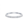 Geometric bar pavé gold diamond ring in white gold