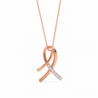 Ribbon Gold Diamond Pendant