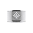 Keystone Princess Men Diamond Ring in white metal, macro diamond detail