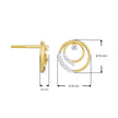 Gold diamond earring – Orbit Swirl, front catalog view 1 | Khatim Jewels