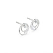 Gold diamond earring – Orbit Swirl, angled product view 2 | Khatim Jewels