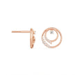 Gold diamond earring – Orbit Swirl, pair detail view 4 | Khatim Jewels