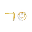 Gold diamond earring – Orbit Swirl, polished metal detail 11 | Khatim Jewels