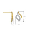 Gold diamond earring – Flame Leaf, front catalog view 1 | Khatim Jewels