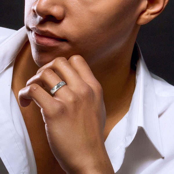 Low Dome Men Wedding Band — product view 2 in Pakistan
