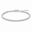 Meher Tennis Line Women Silver Bracelet in 925 sterling silver, white finish complete catalog view