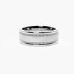 Milgrain Frame Men Wedding Band — front product view in Pakistan