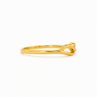 Noor Wave Plain Ladies Gold Ring for women in Pakistan, yellow gold side profile