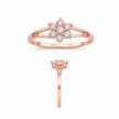 Petal Halo Cluster Ladies Gold Ring for women in Pakistan, rose gold side profile