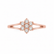 Petal Halo Cluster Ladies Gold Ring for women in Pakistan, rose gold top view