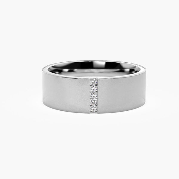 Pinpoint Groove Men Diamond Ring — detailed product view 2 in Pakistan