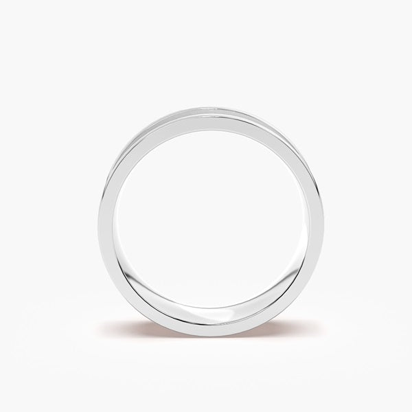 Polished Border Men Wedding Band — product view 3 in Pakistan