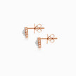 Starlight Diamond Cluster Earrings in gold — close-up detail, image 5