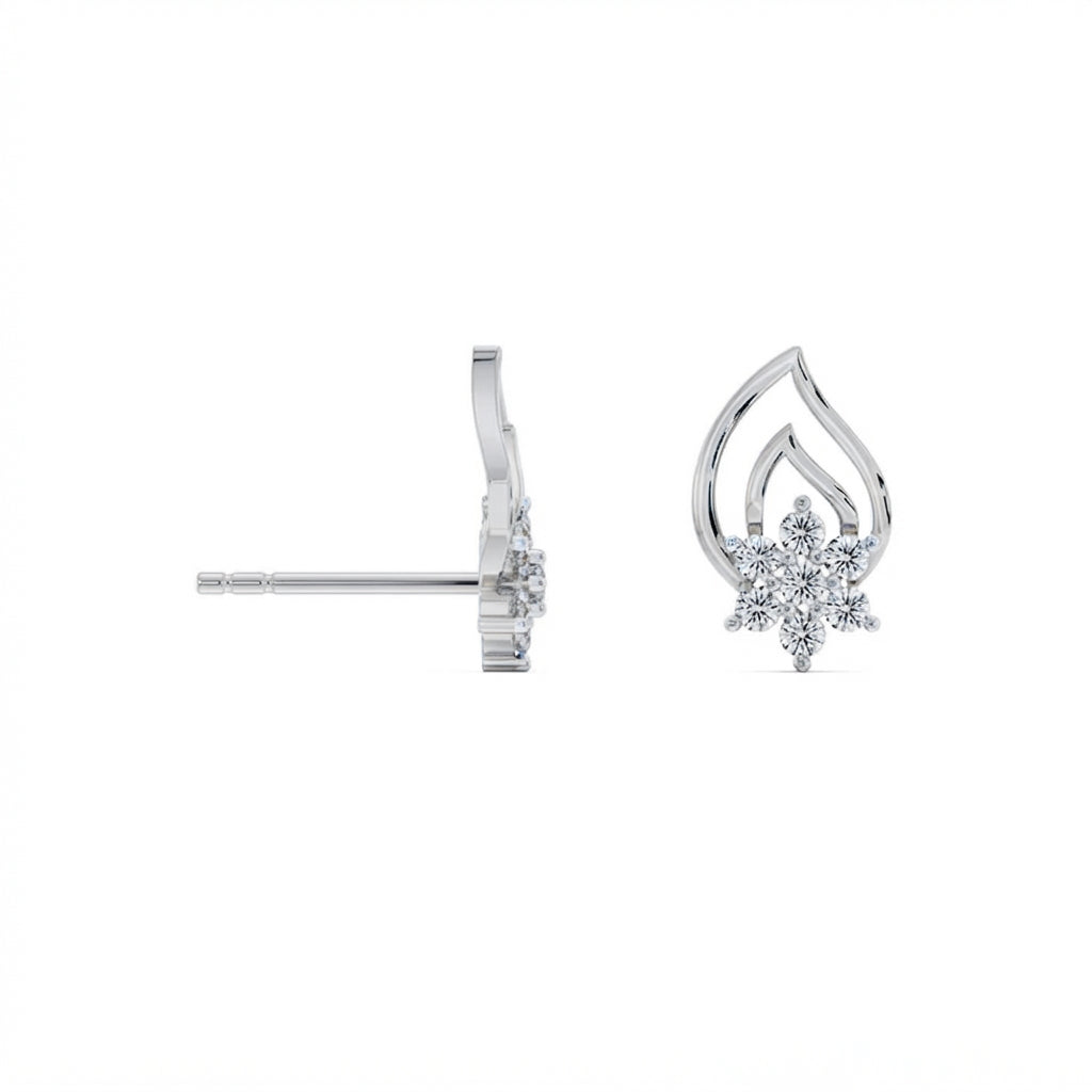 Gold diamond earring – Starleaf, women’s earring style 7 | Khatim Jewels