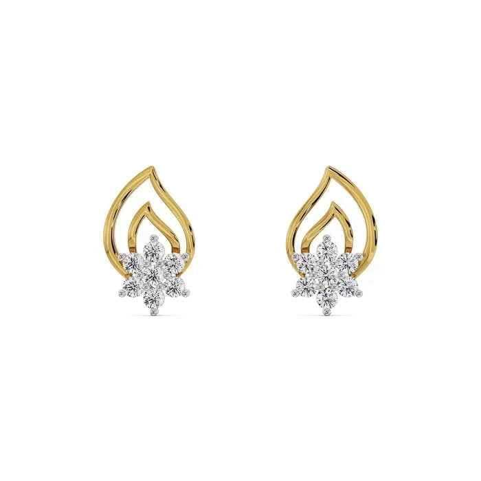 Starleaf Gold Diamond Earrings