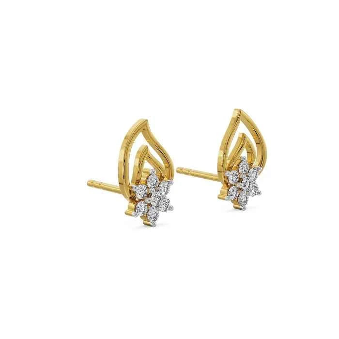 Starleaf Gold Diamond Earrings