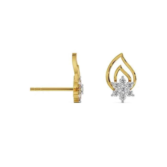 Starleaf Gold Diamond Earrings