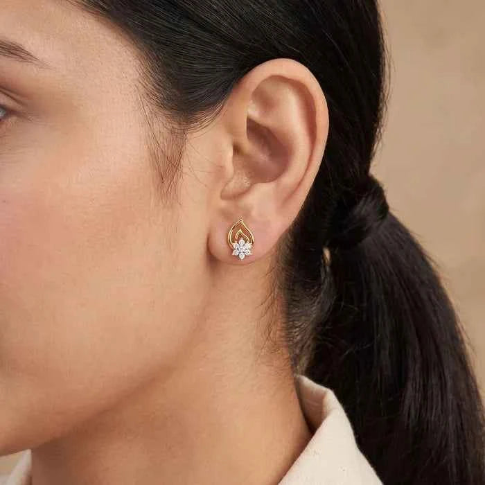 Starleaf Gold Diamond Earrings
