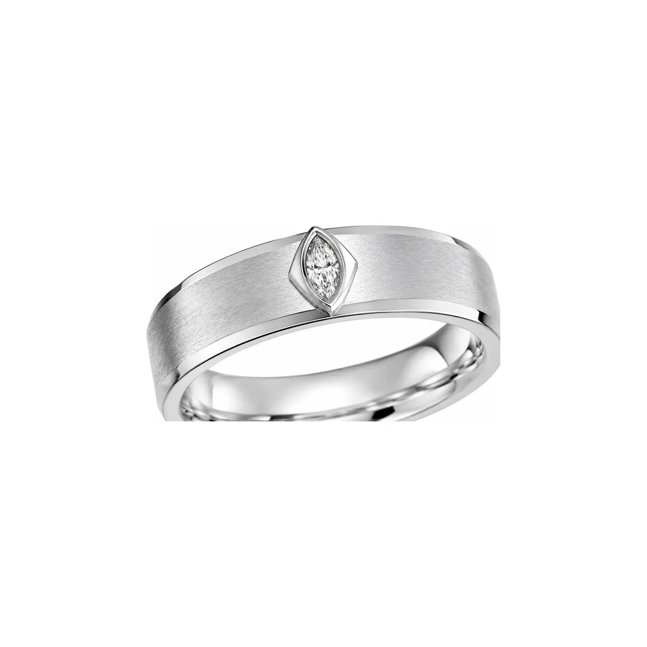 Summit Kite men diamond ring in white metal, detail view