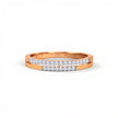 Twin Line Gold Diamond Ring