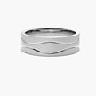 Wave Crest Men Wedding Band — front product view in Pakistan