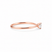 Zoya Heart Solitaire Zircon Gold Ring for women in Pakistan, rose gold side profile